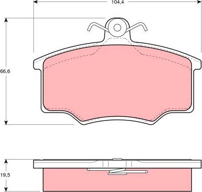 TRW GDB863 - Комплект спирачно феродо, дискови спирачки vvparts.bg