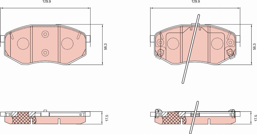 TRW GDB8145 - Комплект спирачно феродо, дискови спирачки vvparts.bg