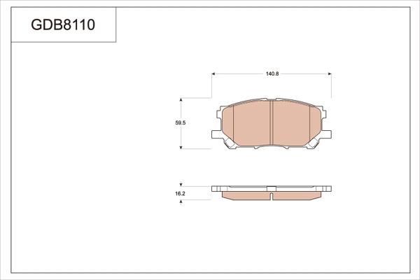 TRW GDB8110AT - Комплект спирачно феродо, дискови спирачки vvparts.bg