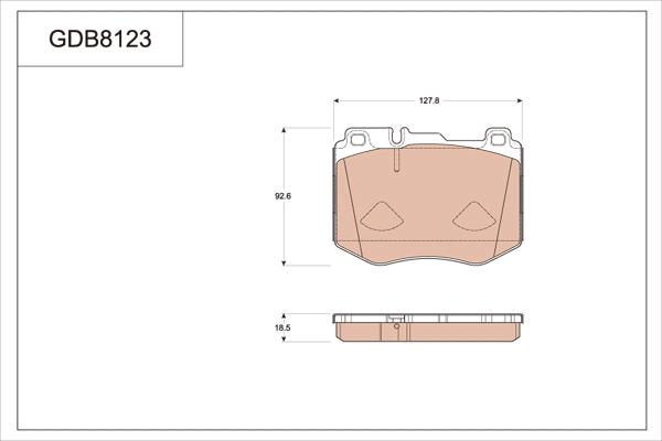 TRW GDB8123 - Комплект спирачно феродо, дискови спирачки vvparts.bg