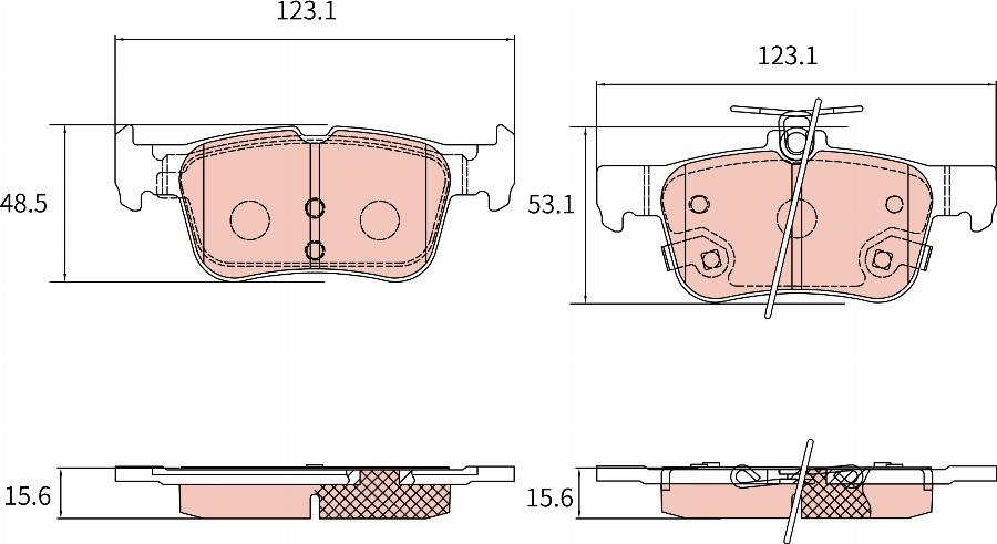 TRW GDB8334AT - Комплект спирачно феродо, дискови спирачки vvparts.bg