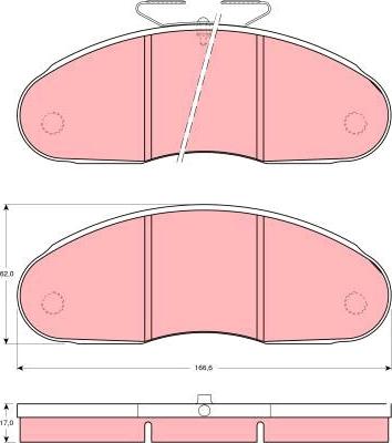 TRW GDB827 - Комплект спирачно феродо, дискови спирачки vvparts.bg