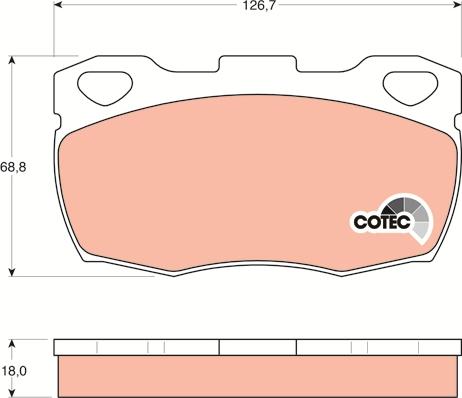 TRW GDB395 - Комплект спирачно феродо, дискови спирачки vvparts.bg