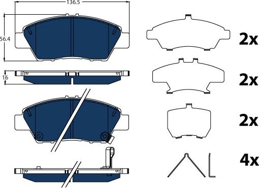 TRW GDB3493BTE - Комплект спирачно феродо, дискови спирачки vvparts.bg