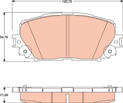 TRW GDB3460 - Комплект спирачно феродо, дискови спирачки vvparts.bg