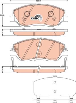 TRW GDB3418 - Комплект спирачно феродо, дискови спирачки vvparts.bg