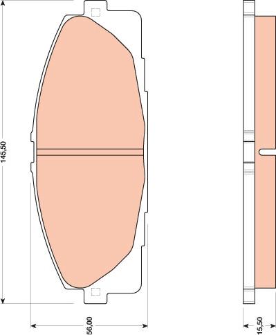 TRW GDB3485 - Комплект спирачно феродо, дискови спирачки vvparts.bg