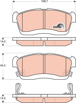 TRW GDB3430 - Комплект спирачно феродо, дискови спирачки vvparts.bg