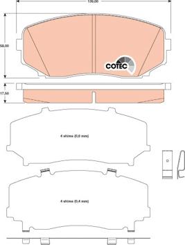 TRW GDB3471 - Комплект спирачно феродо, дискови спирачки vvparts.bg