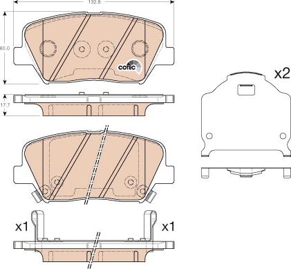 TRW GDB3549 - Комплект спирачно феродо, дискови спирачки vvparts.bg