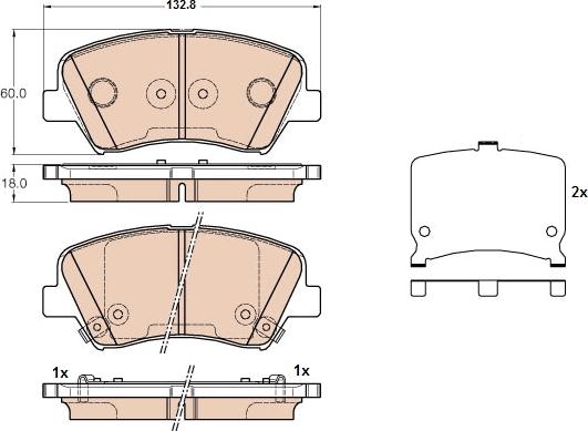 TRW GDB3552 - Комплект спирачно феродо, дискови спирачки vvparts.bg