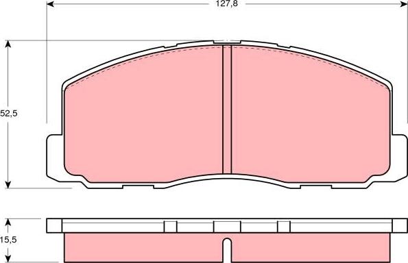 TRW GDB355 - Комплект спирачно феродо, дискови спирачки vvparts.bg