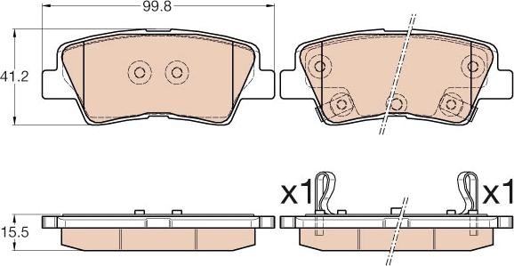 TRW GDB3569 - Комплект спирачно феродо, дискови спирачки vvparts.bg