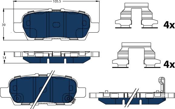 TRW GDB3508BTE - Комплект спирачно феродо, дискови спирачки vvparts.bg