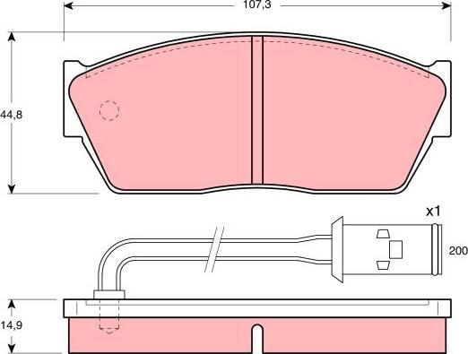 TRW GDB350 - Комплект спирачно феродо, дискови спирачки vvparts.bg