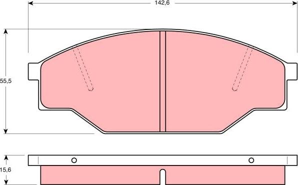 TRW GDB351 - Комплект спирачно феродо, дискови спирачки vvparts.bg