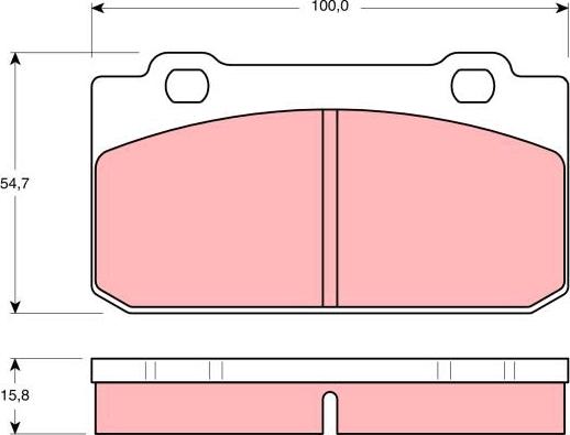 TRW GDB353 - Комплект спирачно феродо, дискови спирачки vvparts.bg