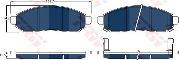 TRW GDB3520BTE - Комплект спирачно феродо, дискови спирачки vvparts.bg