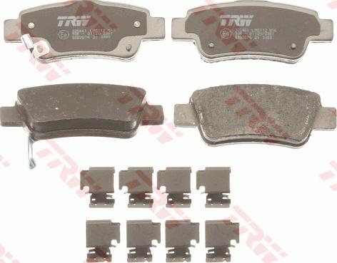 TRW GDB3576 - Комплект спирачно феродо, дискови спирачки vvparts.bg