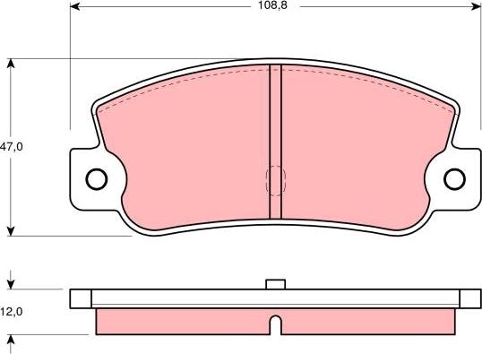 TRW GDB360 - Комплект спирачно феродо, дискови спирачки vvparts.bg