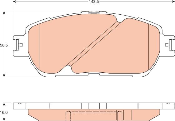 TRW GDB3610 - Комплект спирачно феродо, дискови спирачки vvparts.bg