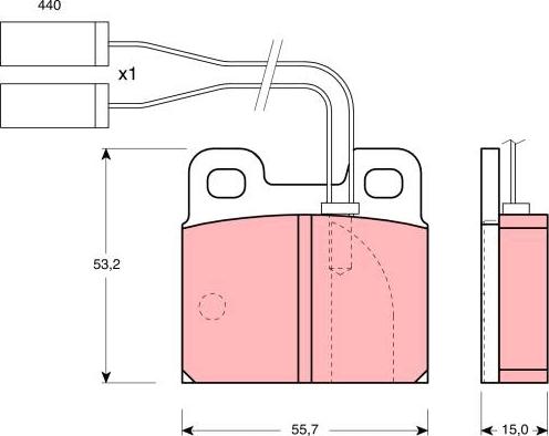 TRW GDB363 - Комплект спирачно феродо, дискови спирачки vvparts.bg