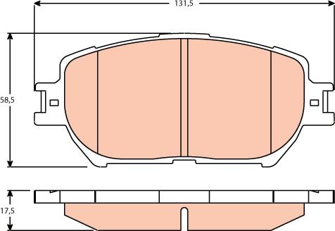 TRW GDB3628 - Комплект спирачно феродо, дискови спирачки vvparts.bg