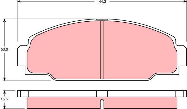 TRW GDB3090 - Комплект спирачно феродо, дискови спирачки vvparts.bg