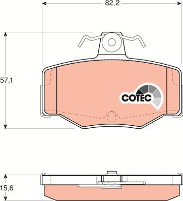 TRW GDB3092 - Комплект спирачно феродо, дискови спирачки vvparts.bg