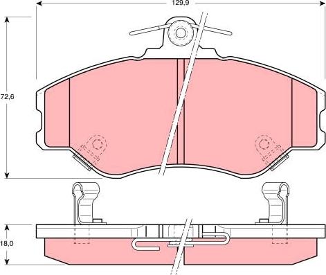 TRW GDB3089 - Комплект спирачно феродо, дискови спирачки vvparts.bg