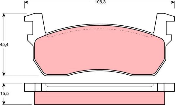 TRW GDB303 - Комплект спирачно феродо, дискови спирачки vvparts.bg