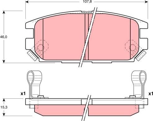 TRW GDB3199 - Комплект спирачно феродо, дискови спирачки vvparts.bg