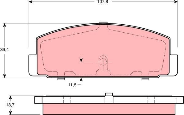 TRW GDB3194 - Комплект спирачно феродо, дискови спирачки vvparts.bg