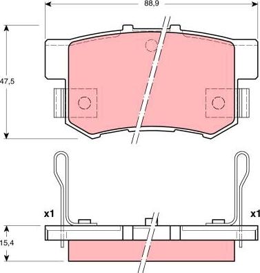 TRW GDB3191 - Комплект спирачно феродо, дискови спирачки vvparts.bg