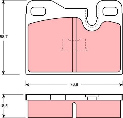 TRW GDB310 - Комплект спирачно феродо, дискови спирачки vvparts.bg