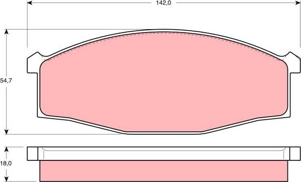 TRW GDB3117 - Комплект спирачно феродо, дискови спирачки vvparts.bg