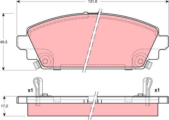 TRW GDB3189 - Комплект спирачно феродо, дискови спирачки vvparts.bg