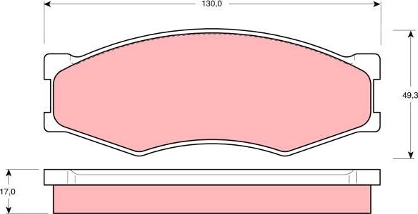 TRW GDB318 - Комплект спирачно феродо, дискови спирачки vvparts.bg