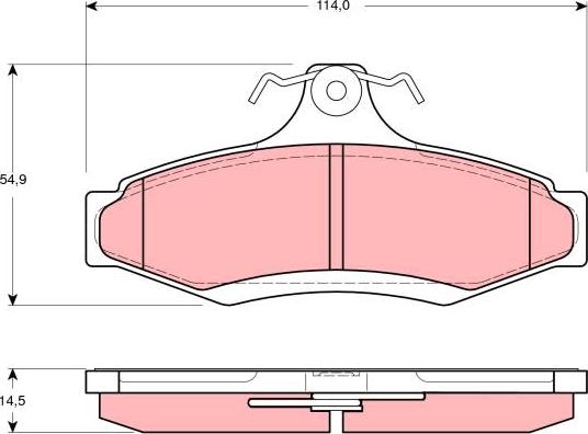 TRW GDB3172 - Комплект спирачно феродо, дискови спирачки vvparts.bg