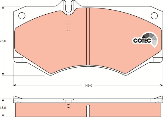 TRW GDB317 - Комплект спирачно феродо, дискови спирачки vvparts.bg