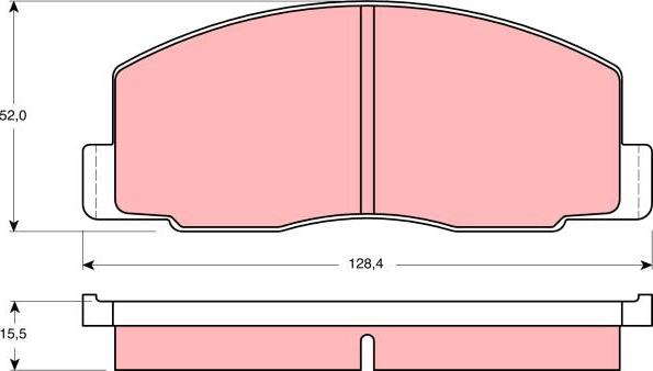 TRW GDB388 - Комплект спирачно феродо, дискови спирачки vvparts.bg