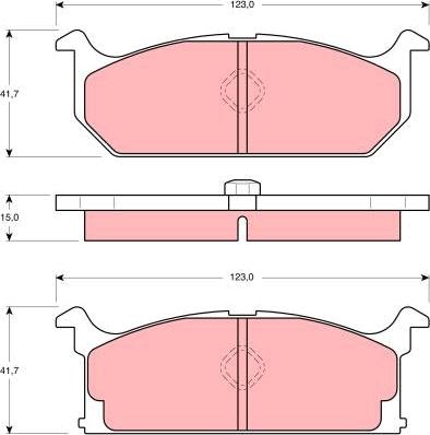 TRW GDB382 - Комплект спирачно феродо, дискови спирачки vvparts.bg