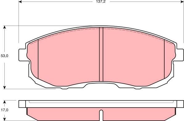 TRW GDB3390 - Комплект спирачно феродо, дискови спирачки vvparts.bg