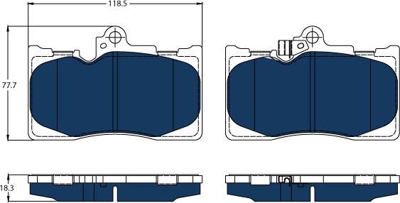 TRW GDB3398BTE - Комплект спирачно феродо, дискови спирачки vvparts.bg