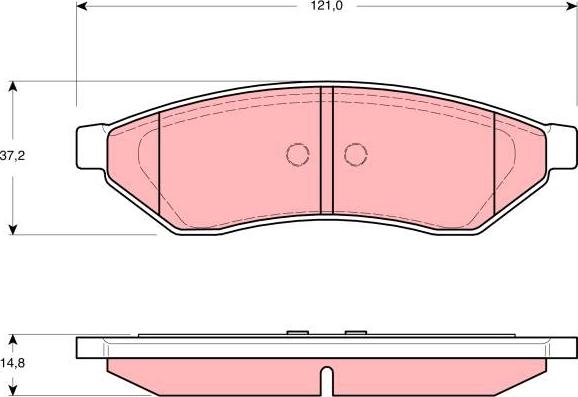 TRW GDB3346 - Комплект спирачно феродо, дискови спирачки vvparts.bg