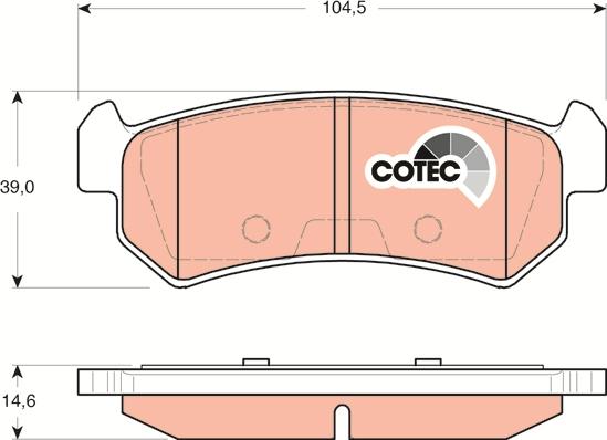 TRW GDB3348 - Комплект спирачно феродо, дискови спирачки vvparts.bg