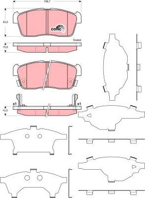 TRW GDB3359 - Комплект спирачно феродо, дискови спирачки vvparts.bg