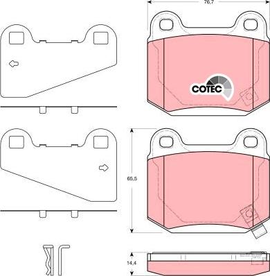 TRW GDB3350 - Комплект спирачно феродо, дискови спирачки vvparts.bg