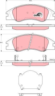 TRW GDB3367 - Комплект спирачно феродо, дискови спирачки vvparts.bg