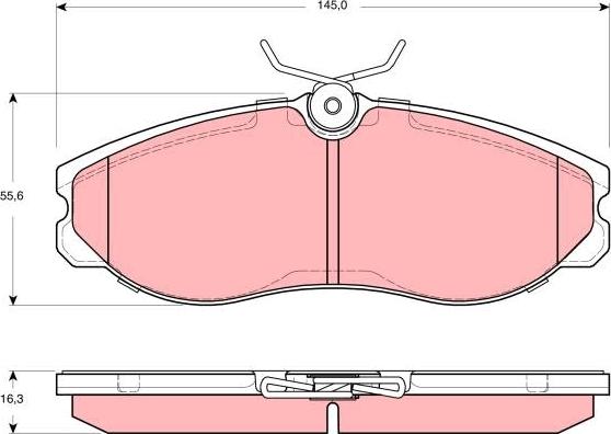 TRW GDB3313 - Комплект спирачно феродо, дискови спирачки vvparts.bg